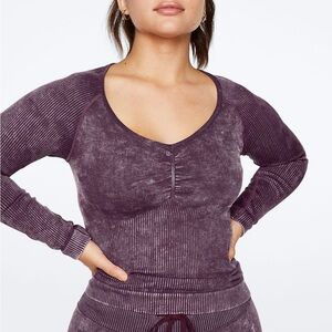 Victoria’s Secret PINK Active Purple Seamless V-Neck Shirt and Pant Set
